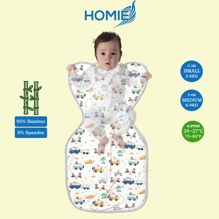 Swaddle and Sleeping Bag (Bamboo & Cotton) Small & Medium ONLY