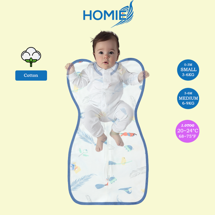 Swaddle and Sleeping Bag (Bamboo & Cotton) Small & Medium ONLY
