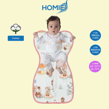 Swaddle and Sleeping Bag (Bamboo & Cotton) Small & Medium ONLY