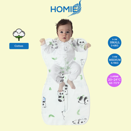 Swaddle and Sleeping Bag (Bamboo & Cotton) Small & Medium ONLY