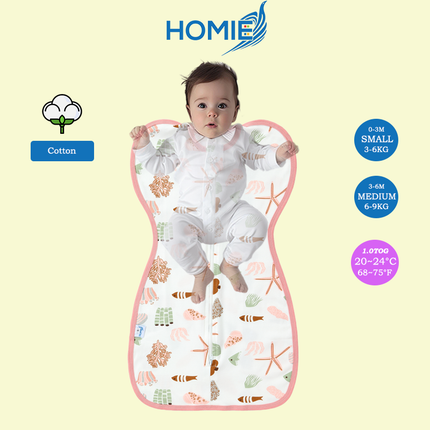 Swaddle and Sleeping Bag (Bamboo & Cotton) Small & Medium ONLY