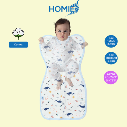 Swaddle and Sleeping Bag (Bamboo & Cotton) Small & Medium ONLY