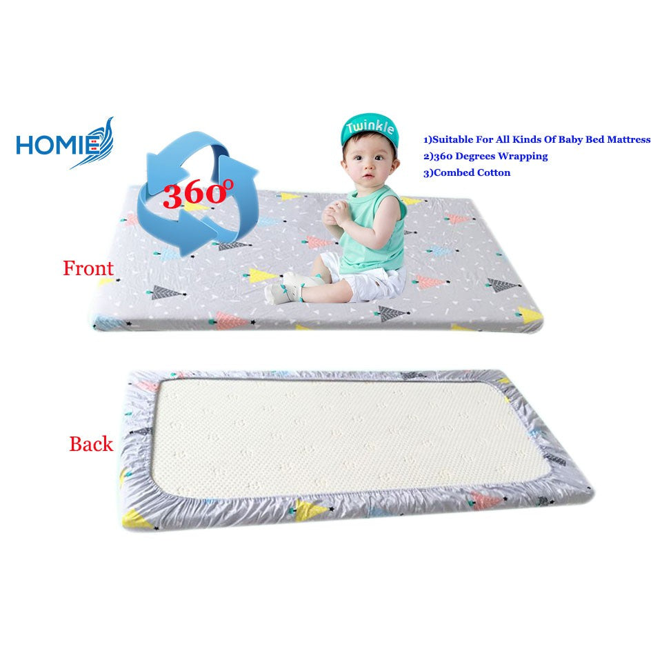 【70x130x10cm Crib Fitted Sheet】Crib/Cot Fitted sheet/Fitted Cribsheet/Fitted Bed sheet