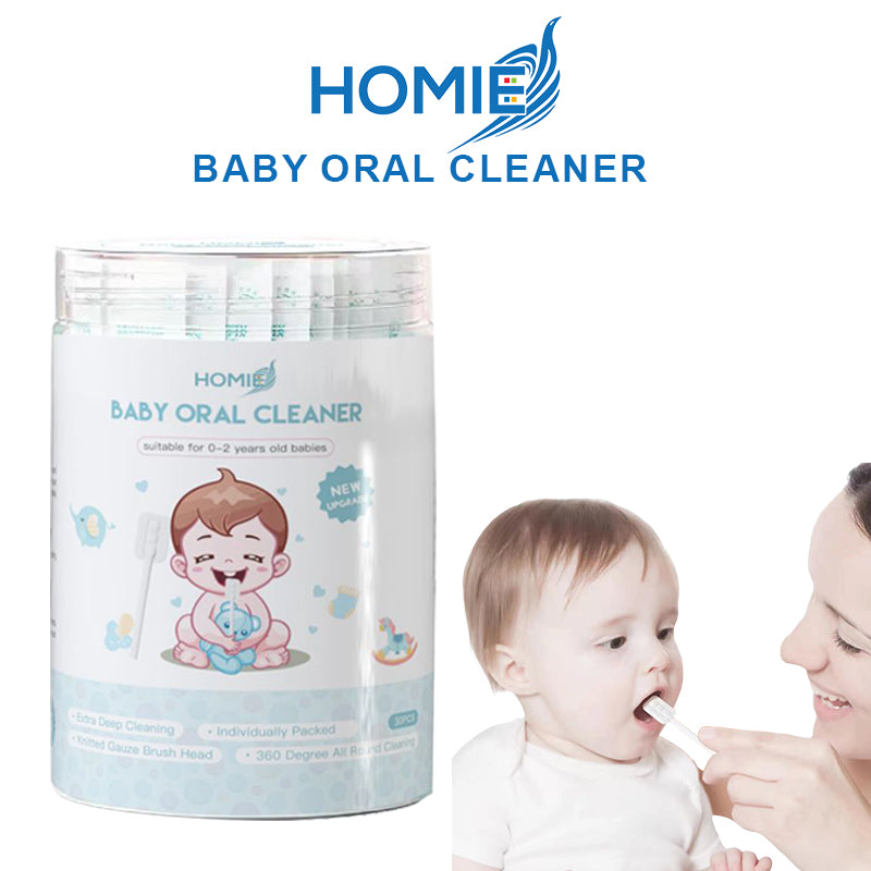 HOMIE Safety disposable Baby Tongue Cleaner Baby Oral Cleaner (30 pcs)
