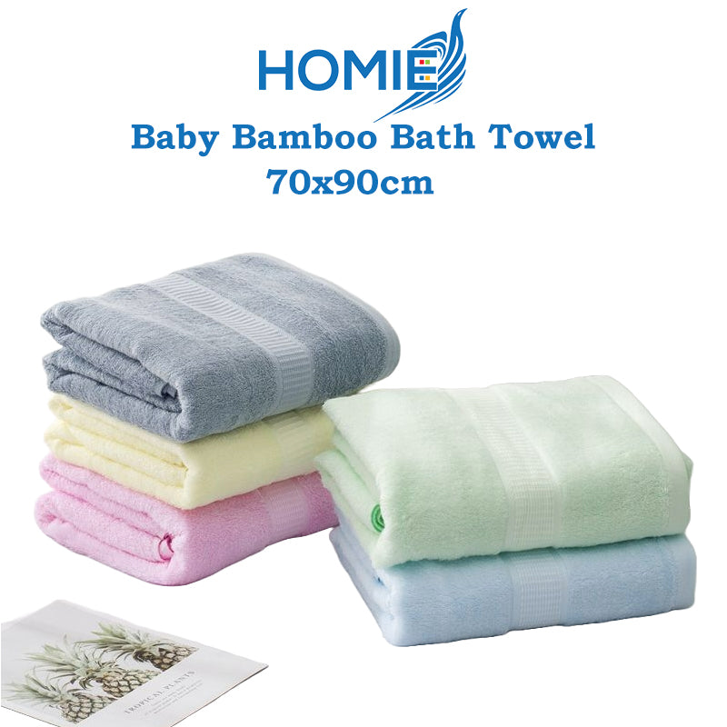 [70x90cm Bamboo Bath Towel] Baby Towel | Shower Towel/baby towel/
