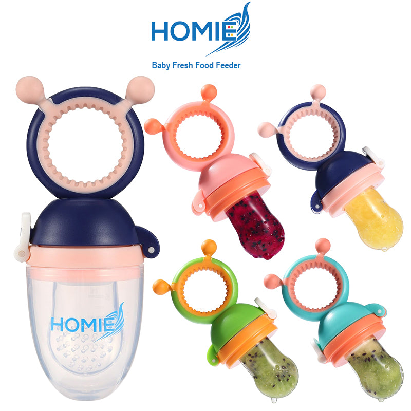 Baby Feeder Piggy Handle Fresh Food Feeder Teething Toys Fruit Pacifier for  Teething Baby Silicone Training Nipple Bite Bag