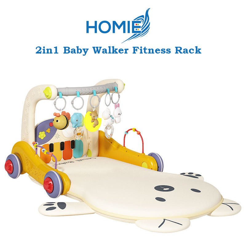 2 ni 1 Baby Playmat gym mat musical piano toy Music educational toys baby walker toy