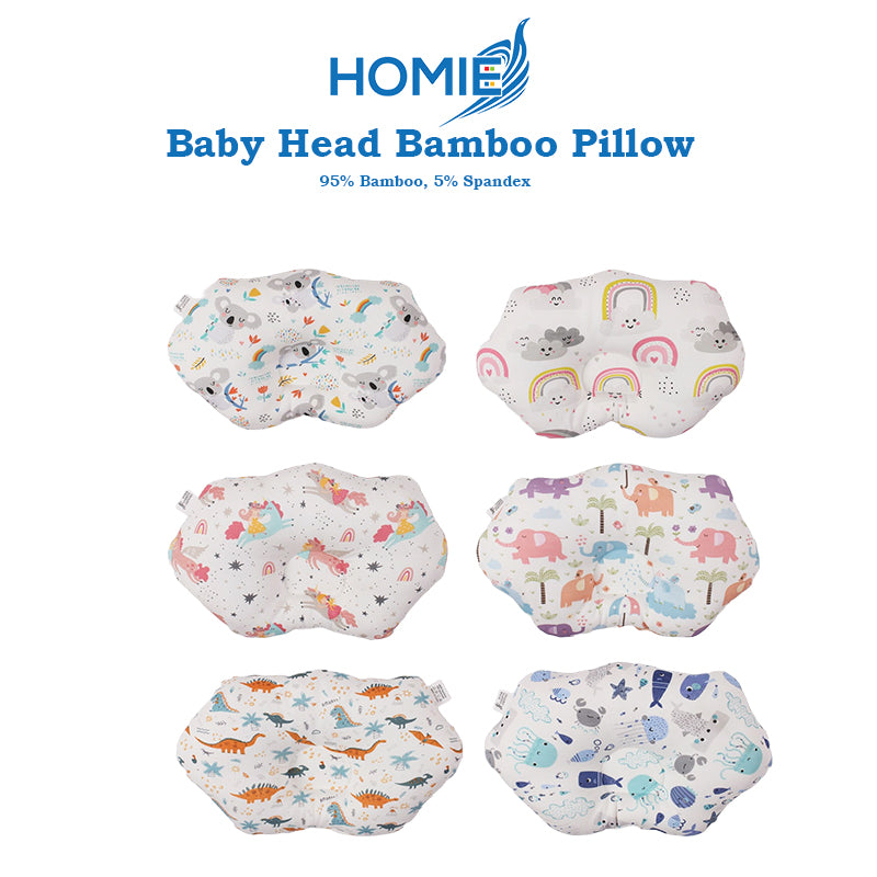 [Bamboo Pillow)Comfort Bamboo Baby Pillow Baby Sleep Pillow Baby Sleeping Head Rest No Pillow Cover Required