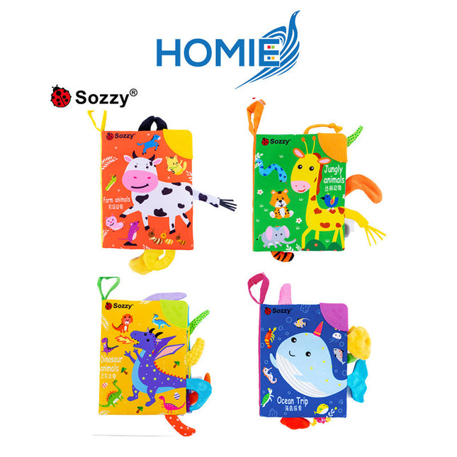 Early Education Learning Cloth Books (Durable, Washable, Parent-Child Interaction Rustling Sound Toys)