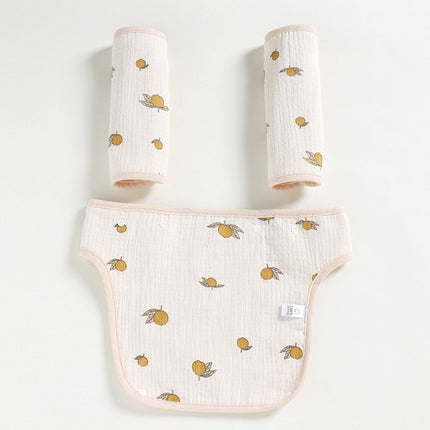 3 in 1Reversible Cotton Teething Drooling Pads + Front Drool Padti
