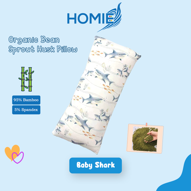 🏅(Baby Organic Bean Sprout Husk Pillow) Bamboo Material 13x33 cm & 15x40 cm