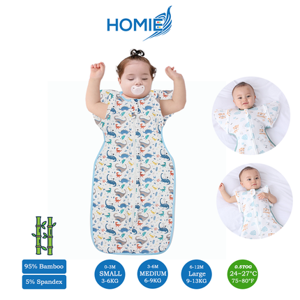 (A) 2 in 1 Transitional Swaddle Cotton & Bamboo Material