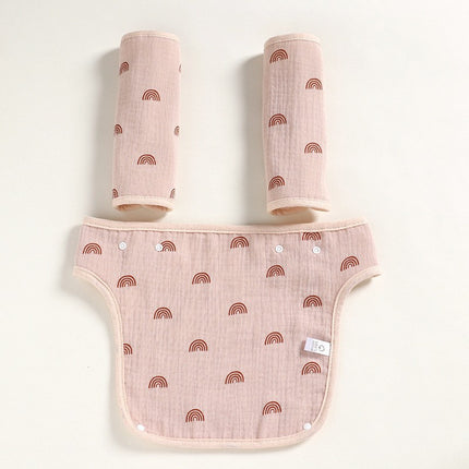 3 in 1Reversible Cotton Teething Drooling Pads + Front Drool Padti