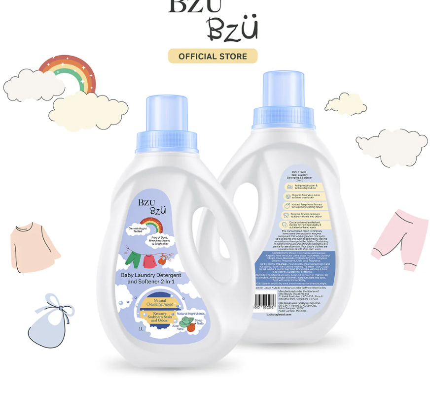 BZU BZU Baby Laundry Detergent & Softener 2-in-1, 1L