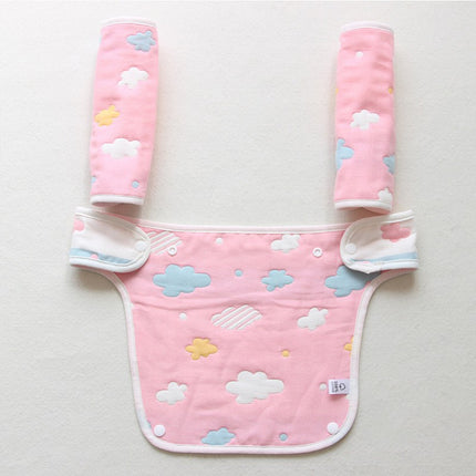 3 in 1Reversible Cotton Teething Drooling Pads + Front Drool Padti