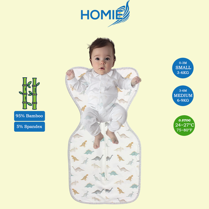 ARMS UP SWADDLE AND SLEEPING BAG organic bamboo cotton infant sleep sack (Small and Medium Only)