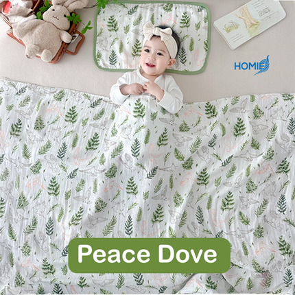 HOMIE Bamboo Muslin Swaddle Blanket – Ultra-Soft & Breathable (120x120cm)
