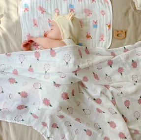 Bamboo Muslin Swaddle Blanket (120x120cm)