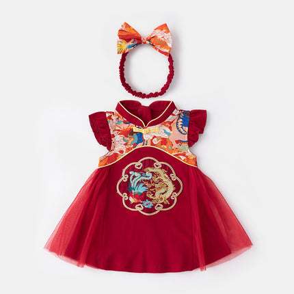2026 CNY Costume New Chinese Style Birthday Baby Princess Dress