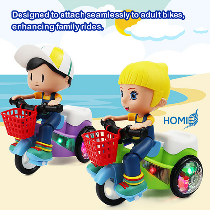 Stunt Bicycle 360 Degree Electric Rotating Lighting & Music/Dancing Bike Tricycle Stunning Sounds