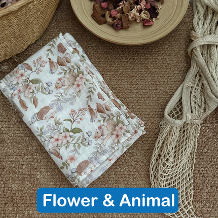 Bamboo Muslin Swaddle Blanket (120x120cm)