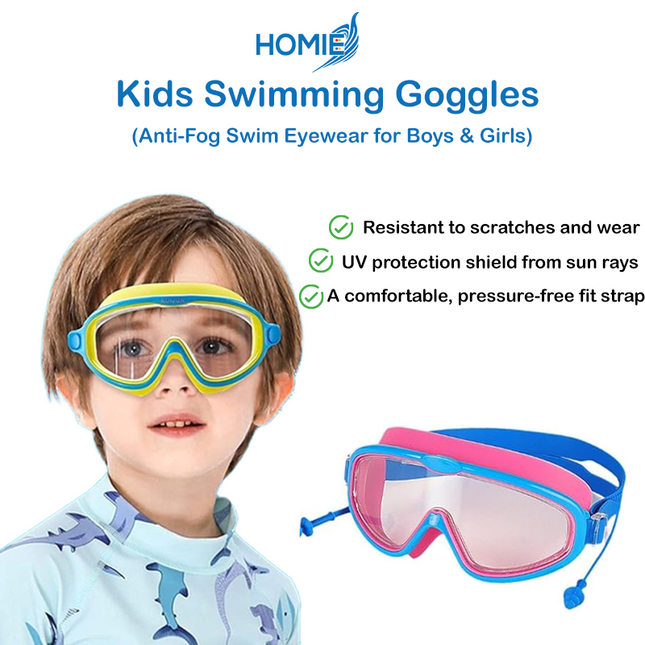 Kids Swimming Goggles – Anti-Fog Swim Eyewear for Boys & Girls