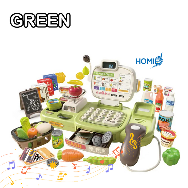 Mini Mart Cash Register Toy with Conveyor & Calculator