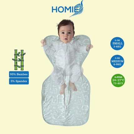ARMS UP SWADDLE AND SLEEPING BAG organic bamboo cotton infant sleep sack (Small and Medium Only)