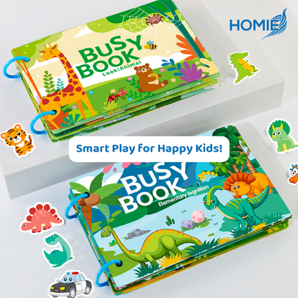 BUSY BOOK quiet book montessori sensory educational toy for toddlers (3 years+)