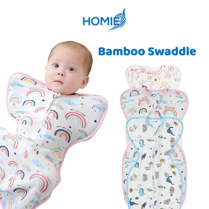 ARMS UP SWADDLE AND SLEEPING BAG organic bamboo cotton infant sleep sack (Small and Medium Only)