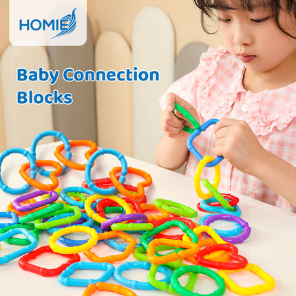 GEOMETRIC CHAIN BUCKLE toddlers toys (Interlocking Links)