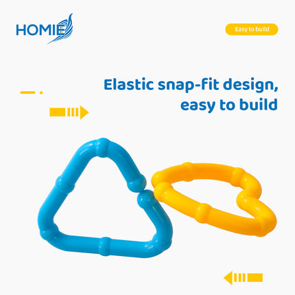 GEOMETRIC CHAIN BUCKLE toddlers toys (Interlocking Links)