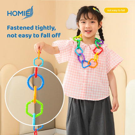 GEOMETRIC CHAIN BUCKLE toddlers toys (Interlocking Links)