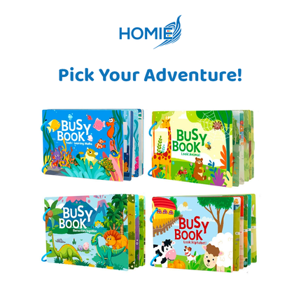 BUSY BOOK quiet book montessori sensory educational toy for toddlers (3 years+)