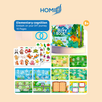 BUSY BOOK quiet book montessori sensory educational toy for toddlers (3 years+)