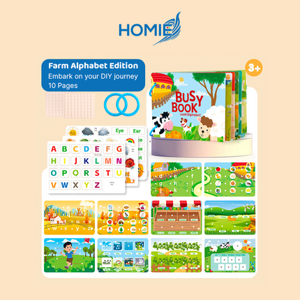 BUSY BOOK quiet book montessori sensory educational toy for toddlers (3 years+)