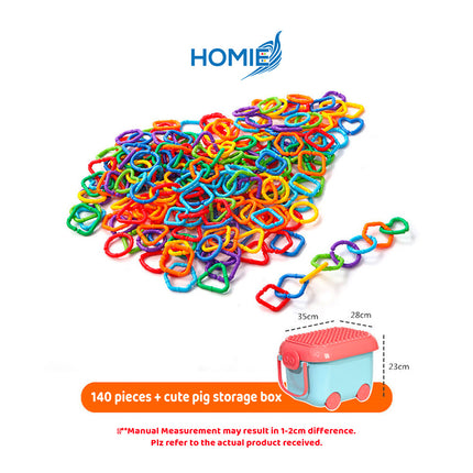 GEOMETRIC CHAIN BUCKLE toddlers toys (Interlocking Links)