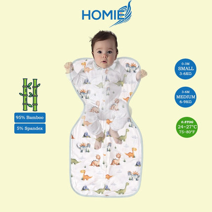 ARMS UP SWADDLE AND SLEEPING BAG organic bamboo cotton infant sleep sack (Small and Medium Only)