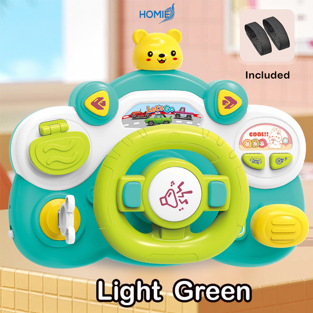 Steering Wheel Toy Driving Simulation/Stroller Game Play/Hand-Eye Coordination/Cognitive Skill (Copy)