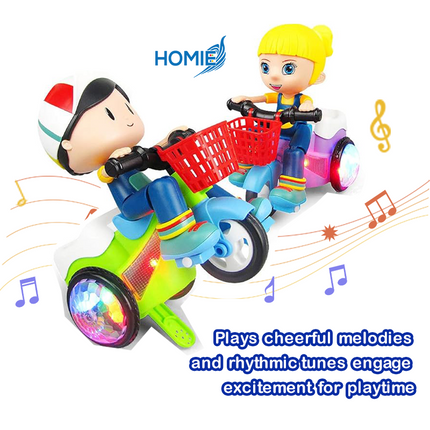 Stunt Bicycle 360 Degree Electric Rotating Lighting & Music/Dancing Bike Tricycle Stunning Sounds