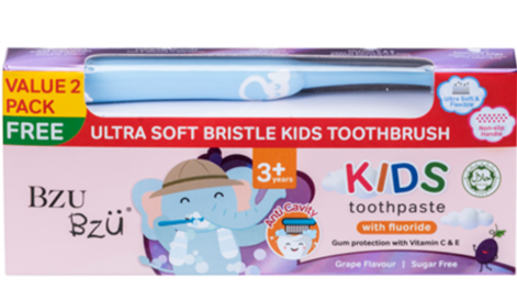 BZU BZU Kids Toothpaste Bundle Deal | Anticavity | Food Grade Ingredients