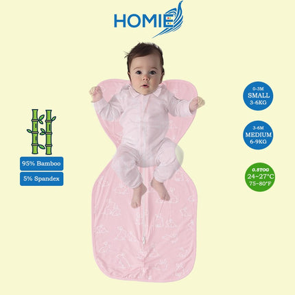 ARMS UP SWADDLE AND SLEEPING BAG organic bamboo cotton infant sleep sack (Small and Medium Only)