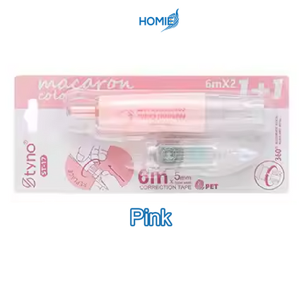 Press-Type Pen Style Correction Tape (Refillable Transparent)