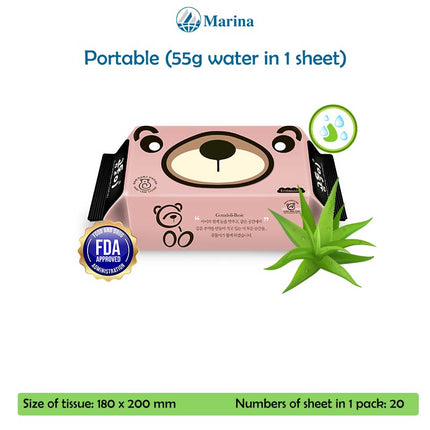 Very Portable Gomdoli Wet Wipe Tissue (20 sheets x 20 packs)