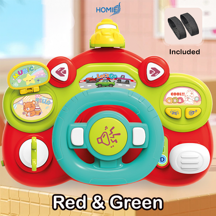 Steering Wheel Toy Driving Simulation/Stroller Game Play/Hand-Eye Coordination/Cognitive Skill (Copy)