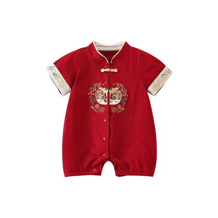 2026 CNY Costume New Chinese Style Birthday Baby Romper