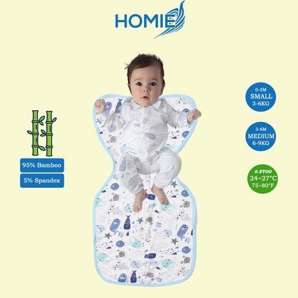 Swaddle and Sleeping Bag (Bamboo & Cotton) Small & Medium ONLY