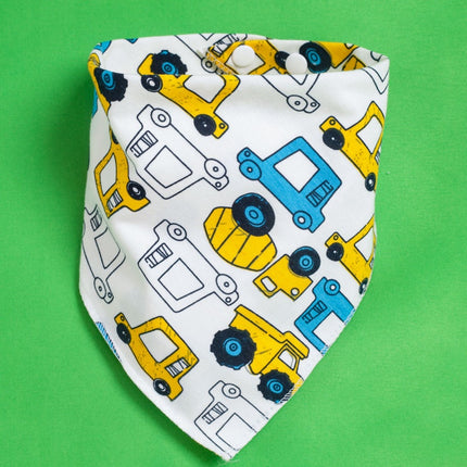 Triangle Baby Bibs with Cartoon Design 100% Cotton [Minimum Order 4]