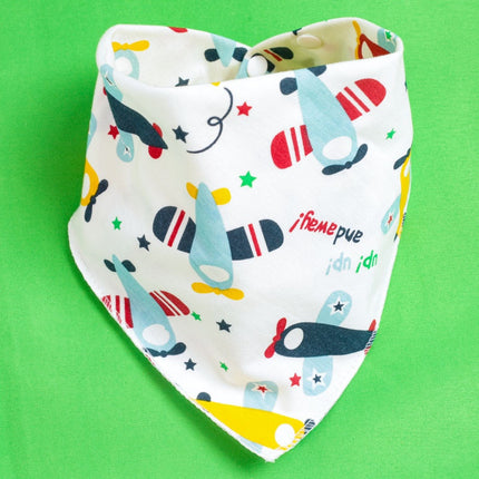 Triangle Baby Bibs with Cartoon Design 100% Cotton [Minimum Order 4]