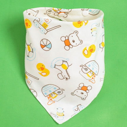 Triangle Baby Bibs with Cartoon Design 100% Cotton [Minimum Order 4]